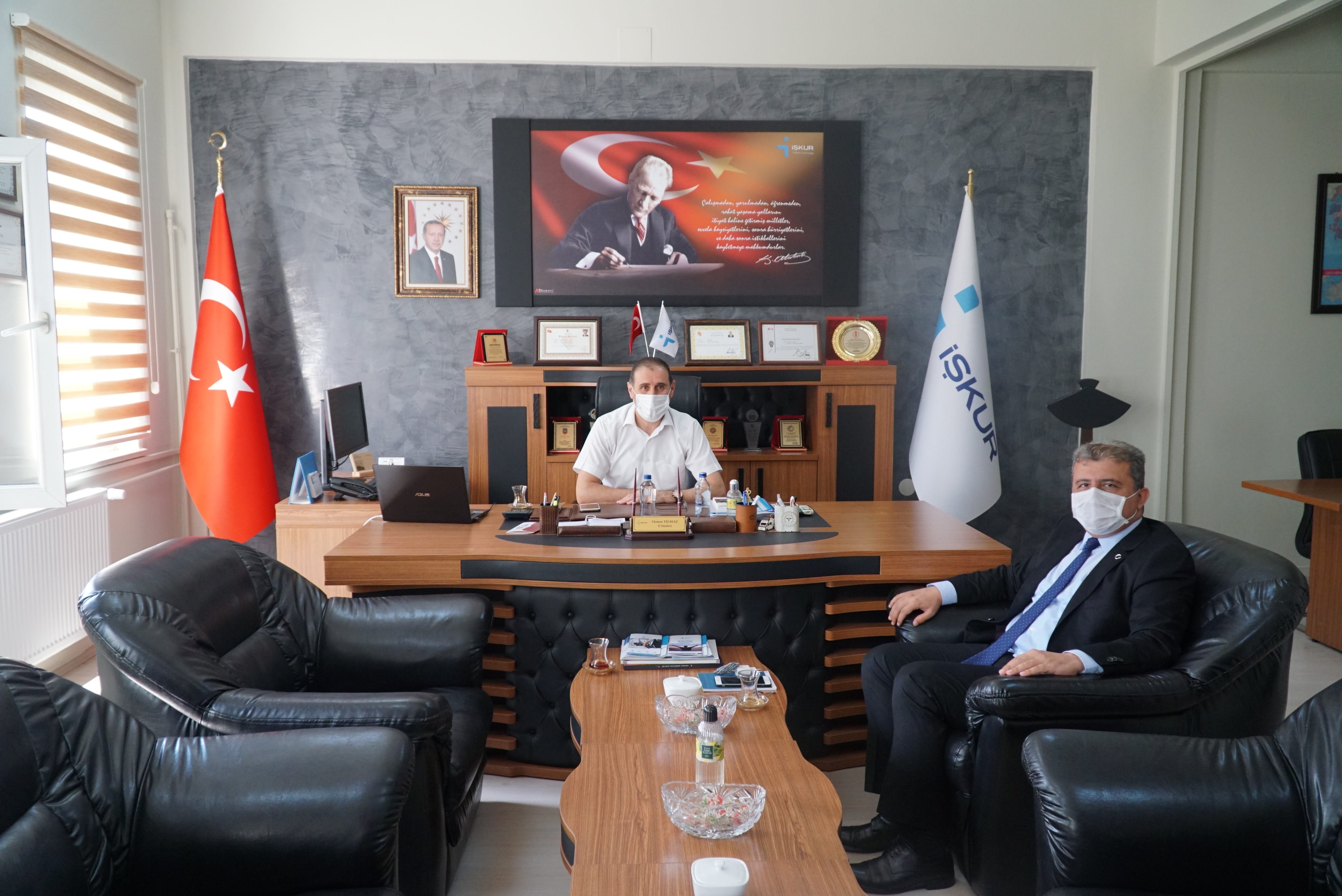 Birlik Müdürü Mustafa Örgüt, İŞKUR İl Müdürlüğünü Ziyaret Etti